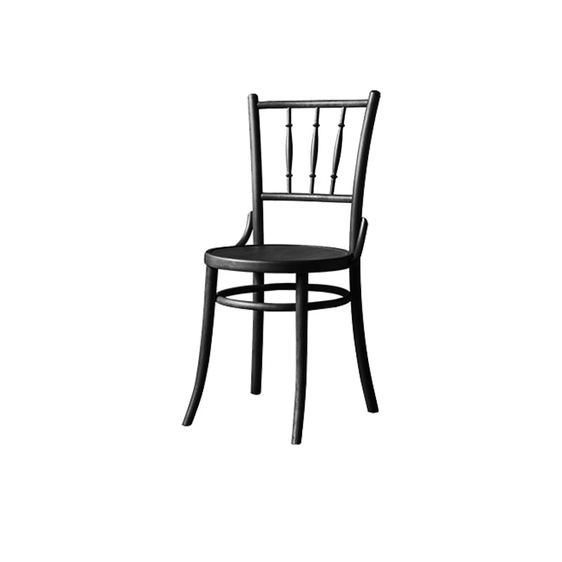 Solid Wood Dining Side Chair High Backrest Patio Dining Chair