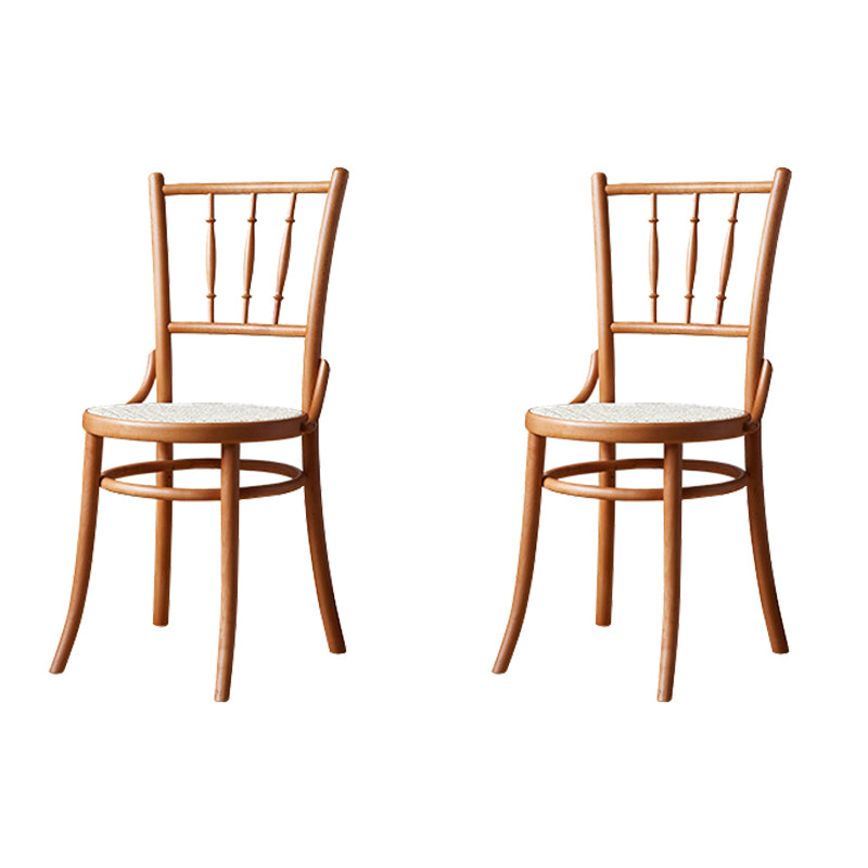 Solid Wood Dining Side Chair High Backrest Patio Dining Chair