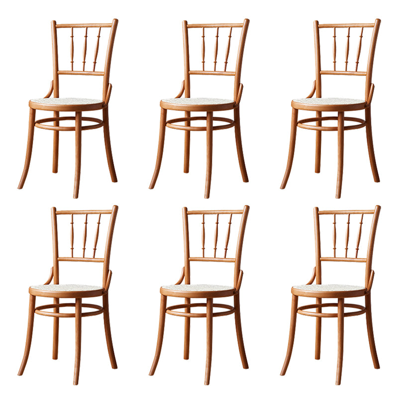 Solid Wood Dining Side Chair High Backrest Patio Dining Chair