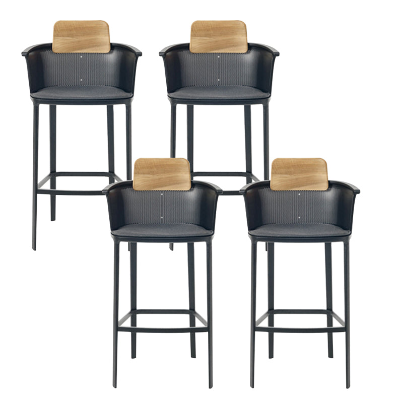 Contemporary Metal Dining Armchair Stacking Dining Side Chairs
