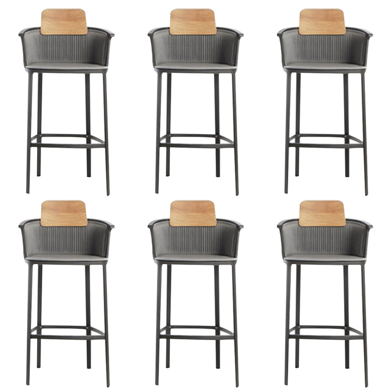 Contemporary Metal Dining Armchair Stacking Dining Side Chairs