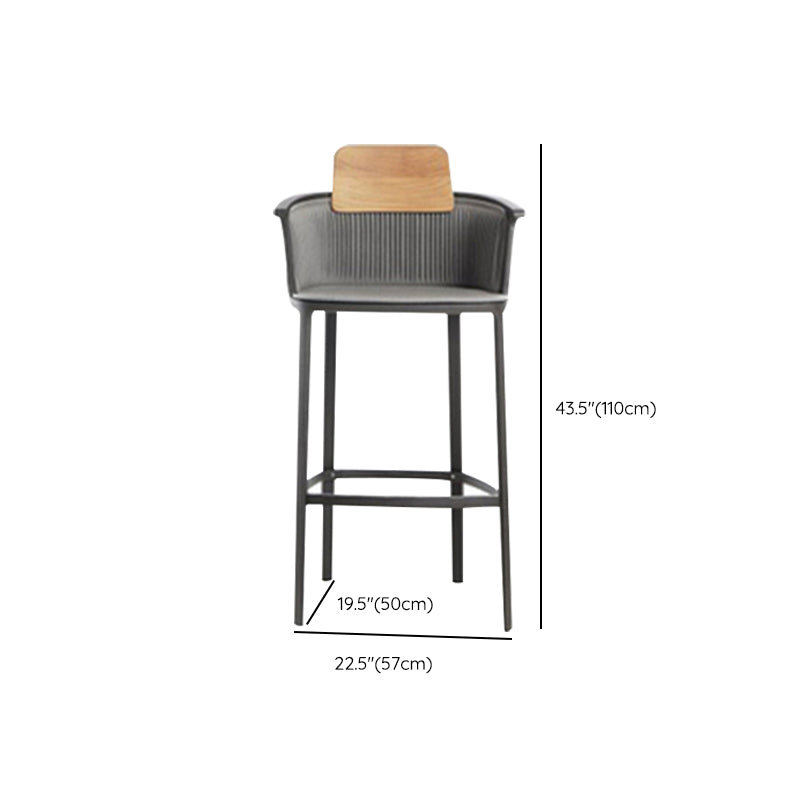 Contemporary Metal Dining Armchair Stacking Dining Side Chairs