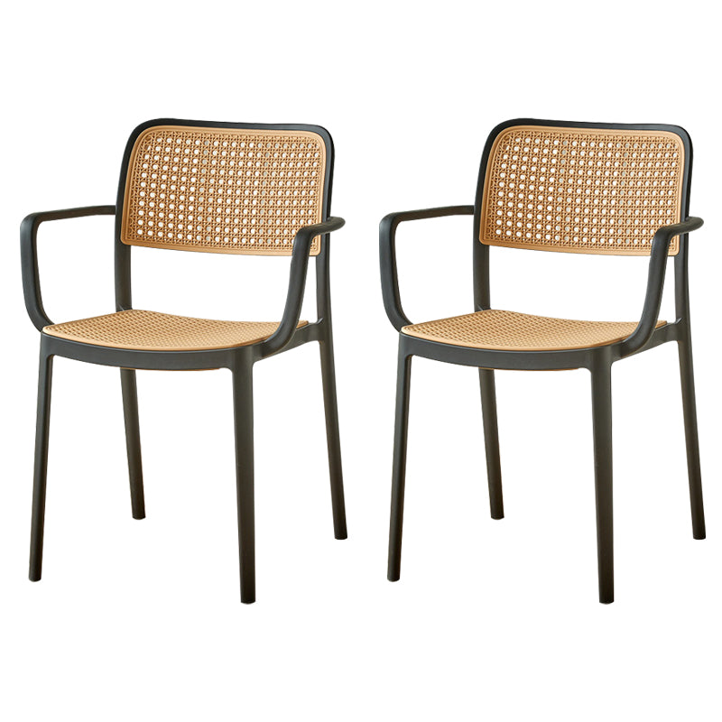 Tropical Outdoors Dining Chairs Open Back Outdoor Bistro Chairs