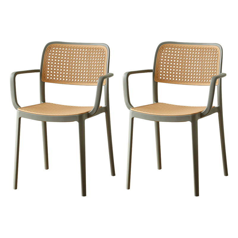 Tropical Outdoors Dining Chairs Open Back Outdoor Bistro Chairs