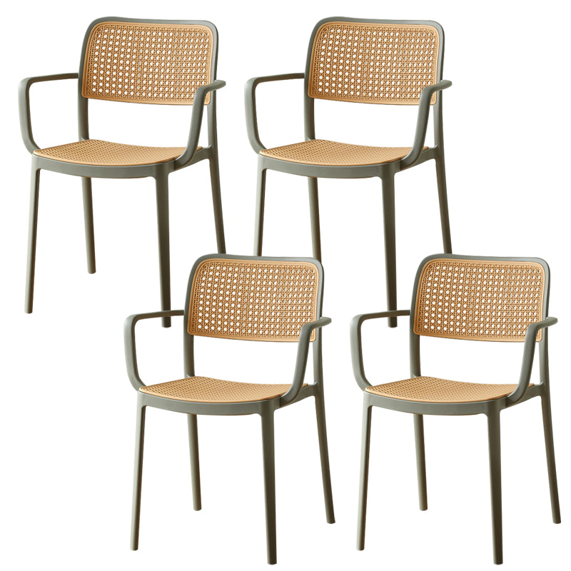 Tropical Outdoors Dining Chairs Open Back Outdoor Bistro Chairs