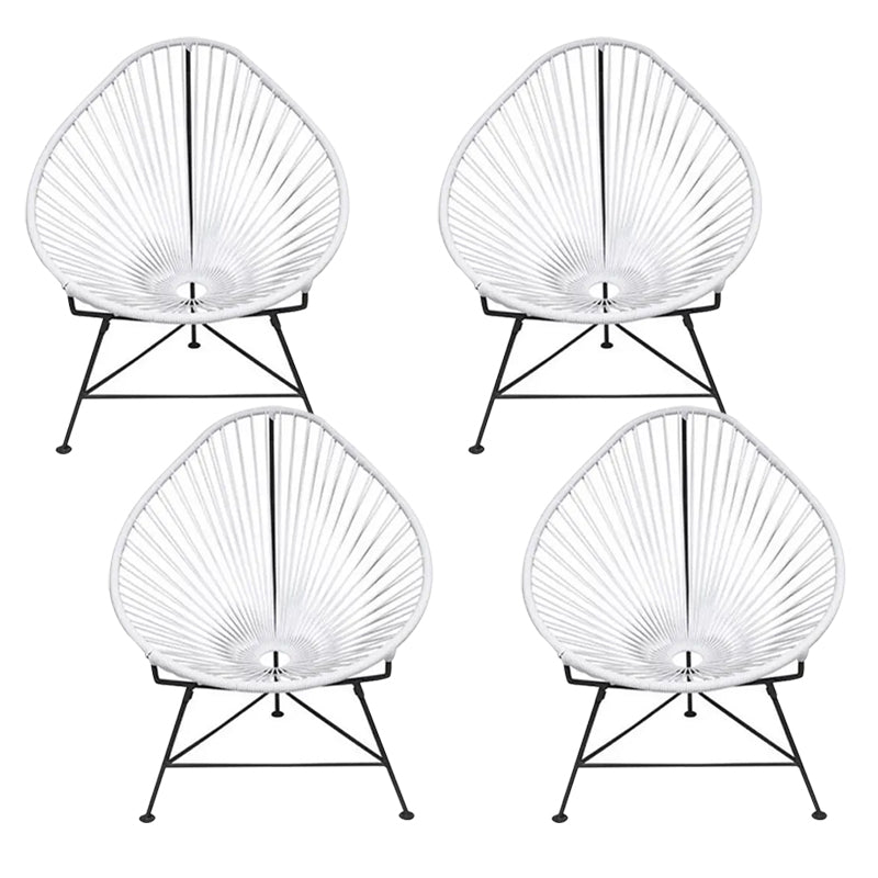 Tropical Faux Rattan Outdoor Chair with  Arm UV Protective Outdoor Chair