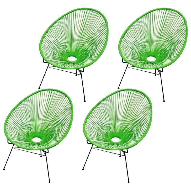 Tropical Faux Rattan Outdoor Chair with  Arm UV Protective Outdoor Chair