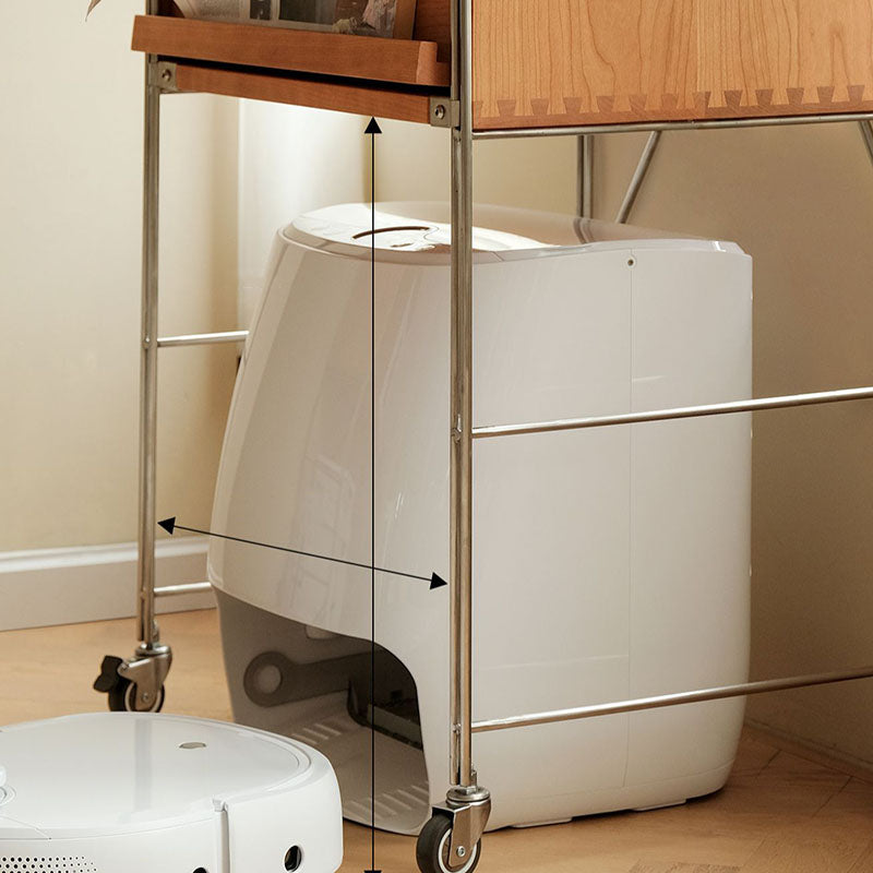 Contemporary Solid Wood Bookcase Closed Back Bookshelf with Cabinets