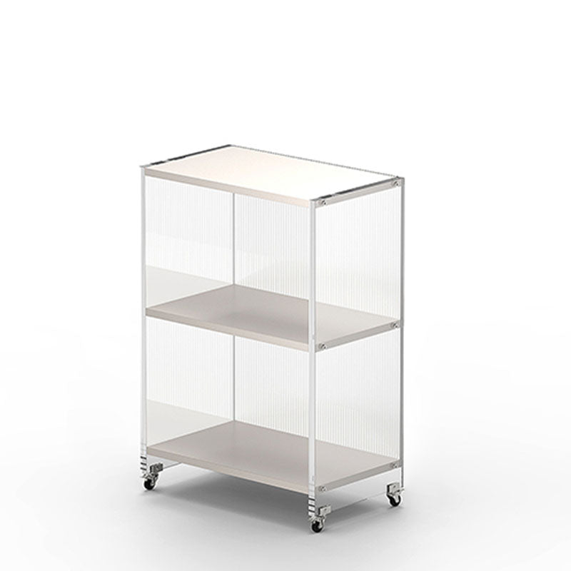 Closed Back Vertical Bookshelf Modern Style Acrylic Bookcase for Office