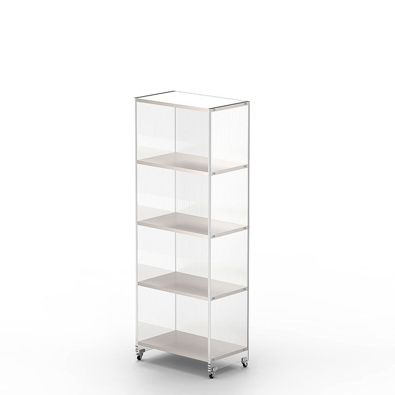 Closed Back Vertical Bookshelf Modern Style Acrylic Bookcase for Office