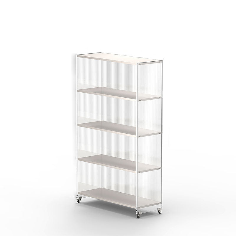 Closed Back Vertical Bookshelf Modern Style Acrylic Bookcase for Office
