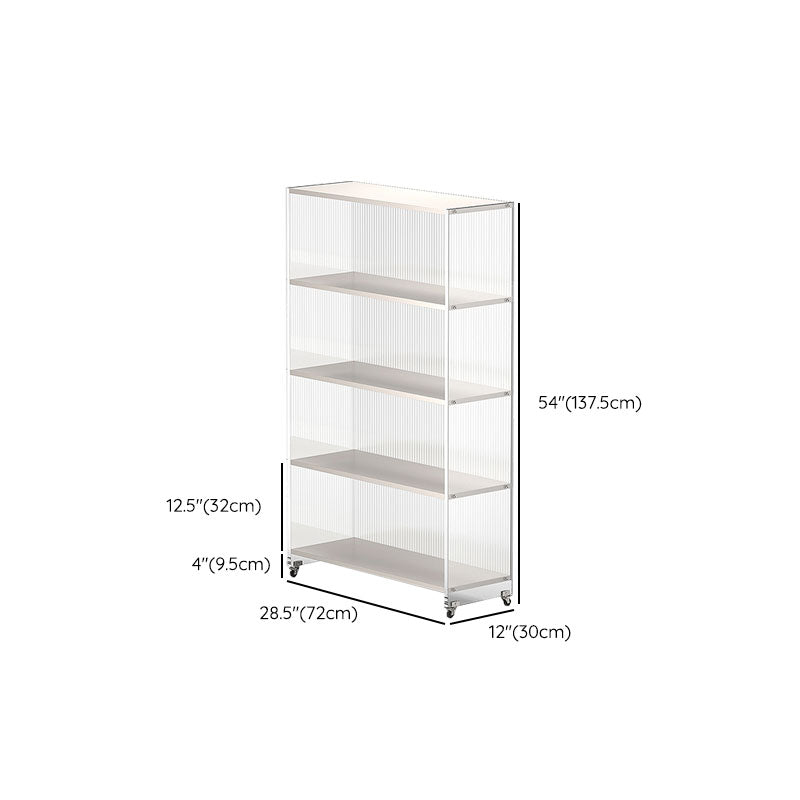 Closed Back Vertical Bookshelf Modern Style Acrylic Bookcase for Office