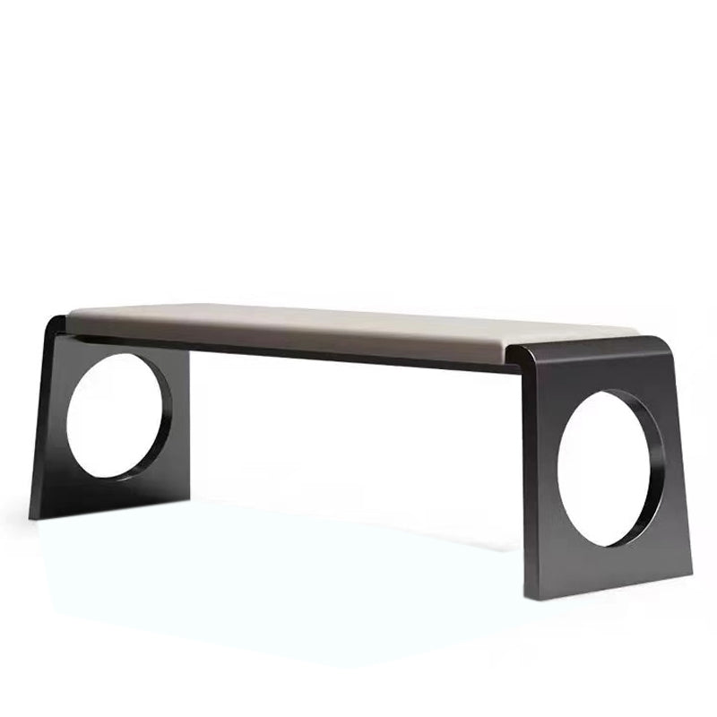 Glam Rectangle Seating Bench Cushioned Backless Entryway Bench