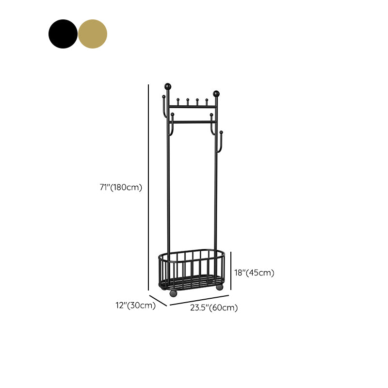 Free Standing Hall Stand Glam Metal Hall Stand with Coat Hook