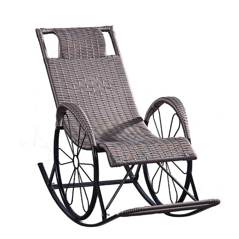 Mid Century Modern Style Rocking Chair Indoor Rattan Rocking Chair
