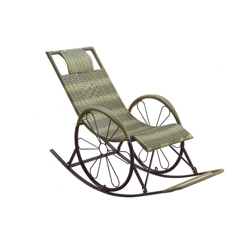 Mid Century Modern Style Rocking Chair Indoor Rattan Rocking Chair