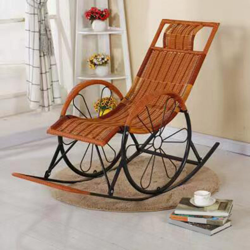 Mid Century Modern Style Rocking Chair Indoor Rattan Rocking Chair