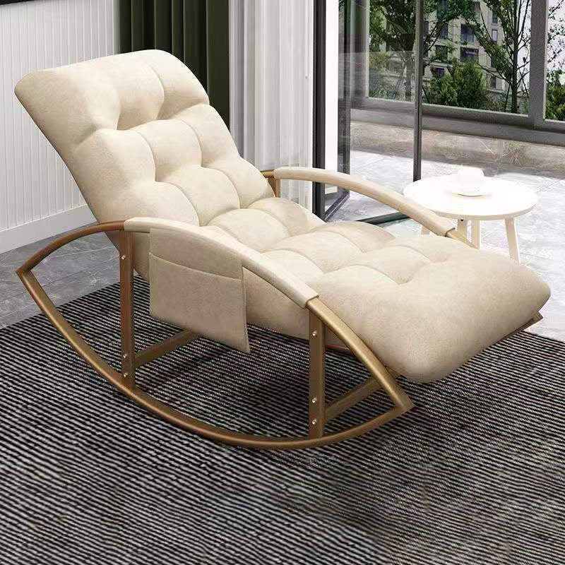 Indoor Single Sofa Rocking Chair Glam Style Rocking Chair with Cushion