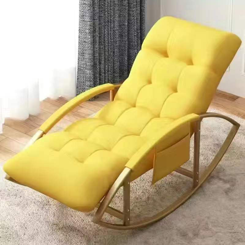 Indoor Single Sofa Rocking Chair Glam Style Rocking Chair with Cushion