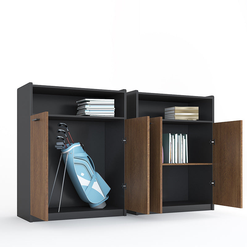 Contemporary File Cabinet Wooden Frame Key Lock File Cabinet for Office