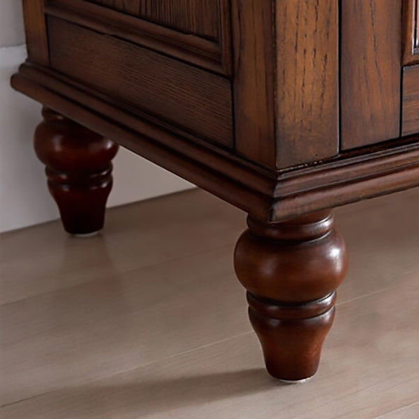 3 - Drawer Rectangle Accent Chest, Solid Wood Mid-Century Modern Cabinet