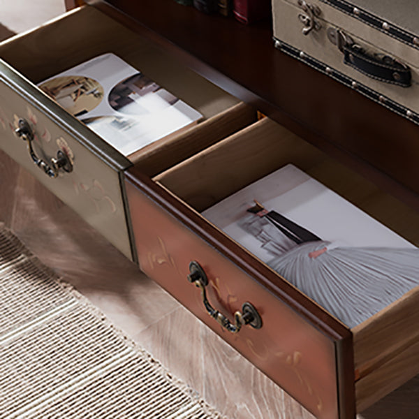 Industrial Brown Lacquered Cabinet 3-Door Cabinets, 70.9" Tall