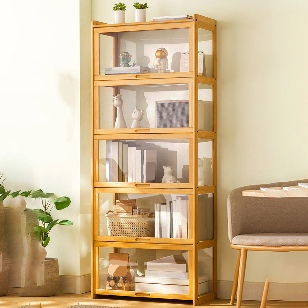 27.6" W  Rectangle Accent Cabinet, Contemporary Chest in Natural/Gray