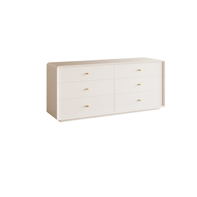 Modern Standard Storage Cabinet White Wood Side Cabinet with Drawers