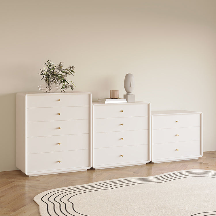 Modern Standard Storage Cabinet White Wood Side Cabinet with Drawers