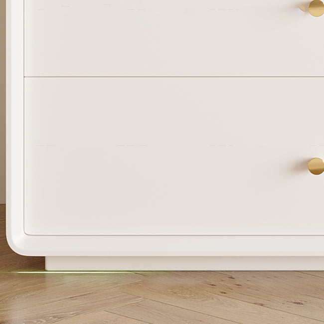 Modern Standard Storage Cabinet White Wood Side Cabinet with Drawers