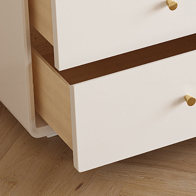 Modern Standard Storage Cabinet White Wood Side Cabinet with Drawers