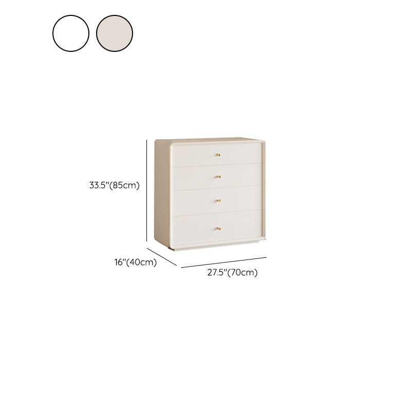 Modern Standard Storage Cabinet White Wood Side Cabinet with Drawers