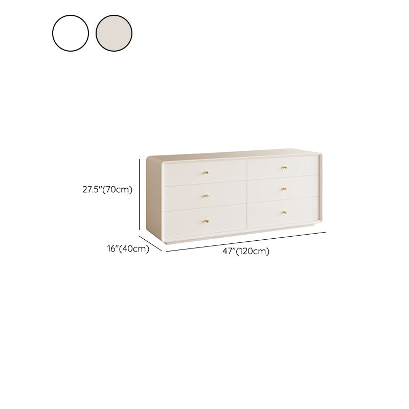 Modern Standard Storage Cabinet White Wood Side Cabinet with Drawers