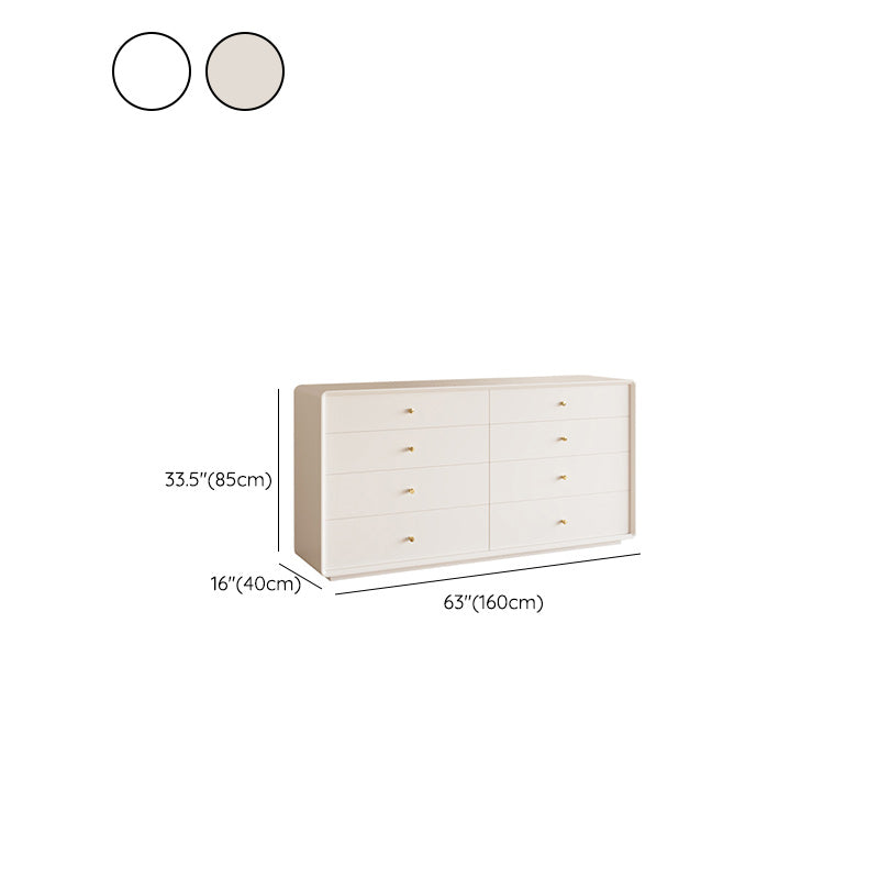 Modern Standard Storage Cabinet White Wood Side Cabinet with Drawers