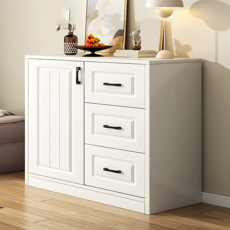 White Accent Cabinet Standard Rectangle Side Cabinet with Doors