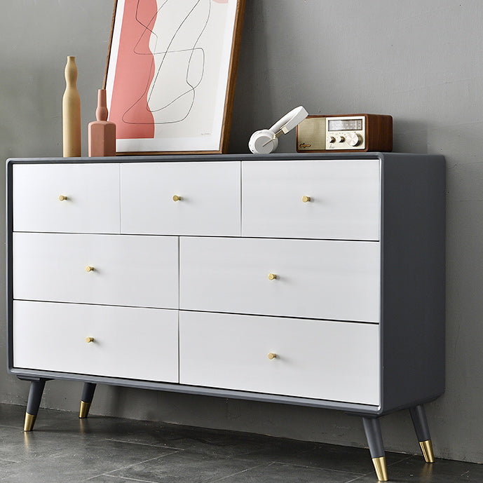 Solid Wood Accent Chest Mid Century Drawers Included Cabinet