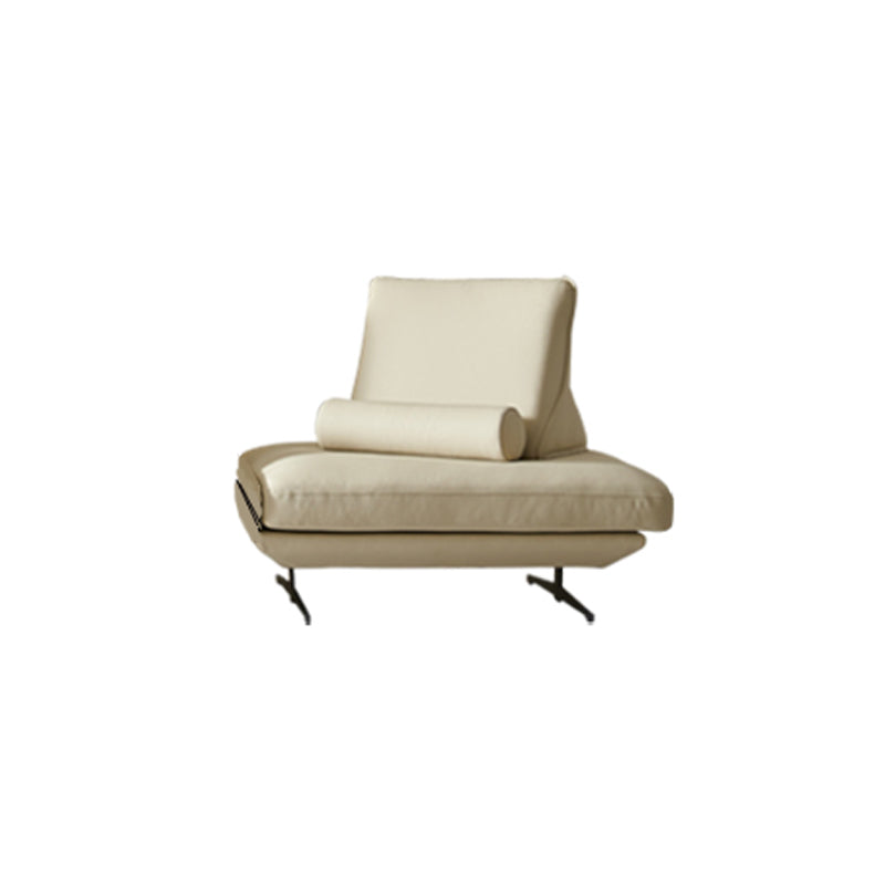 Modernistic Sofa with Bolster Pillows Armless Settee for Living Room