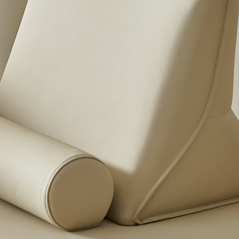 Modernistic Sofa with Bolster Pillows Armless Settee for Living Room