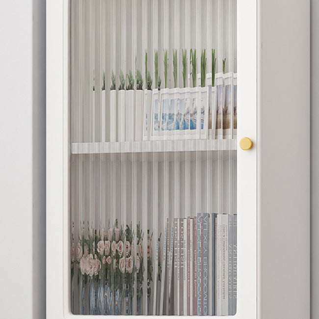 Contemporary Glass Paned Accent Cabinet 2 - Drawer Side Cabinet