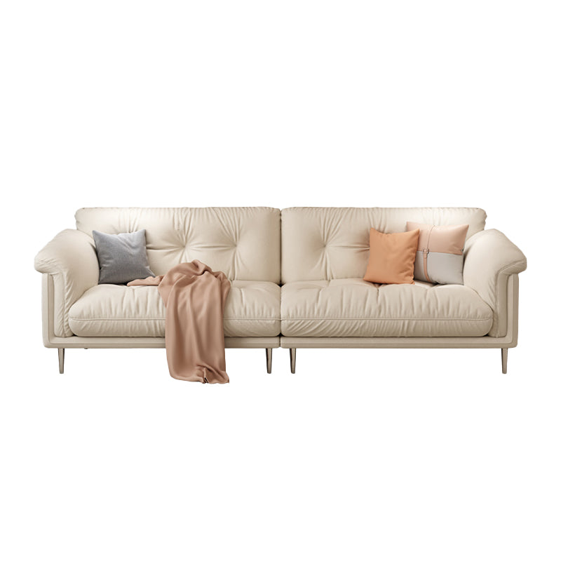Modernistic Sofa Faux Leather Armless Sofa with Loose Back for Living Room