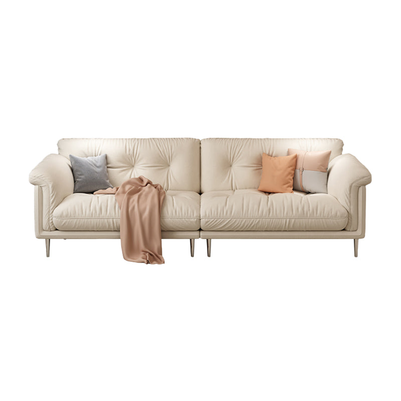 Modernistic Sofa Faux Leather Armless Sofa with Loose Back for Living Room