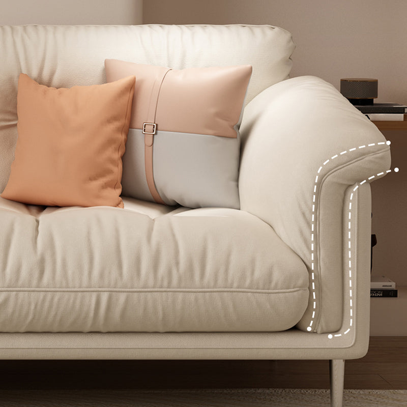Modernistic Sofa Faux Leather Armless Sofa with Loose Back for Living Room