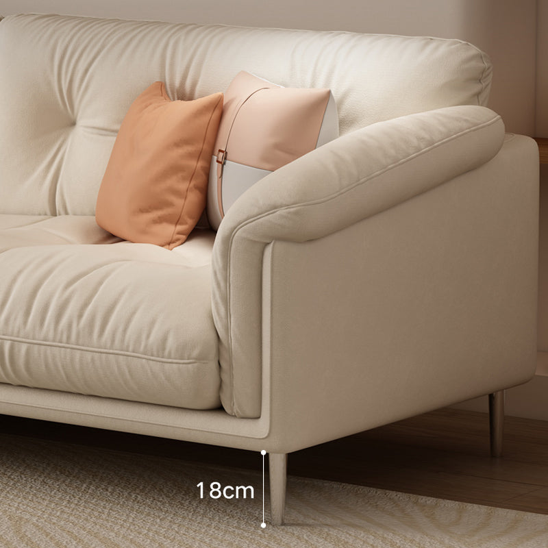 Modernistic Sofa Faux Leather Armless Sofa with Loose Back for Living Room