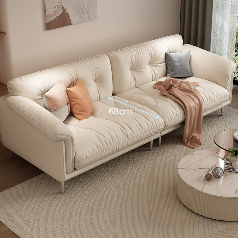 Modernistic Sofa Faux Leather Armless Sofa with Loose Back for Living Room