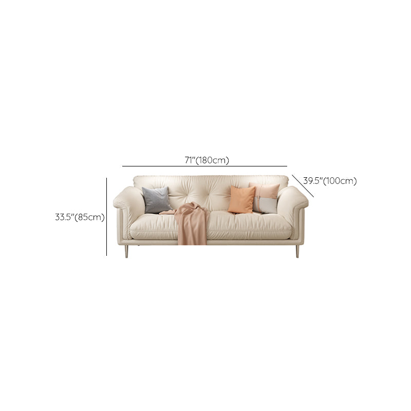 Modernistic Sofa Faux Leather Armless Sofa with Loose Back for Living Room