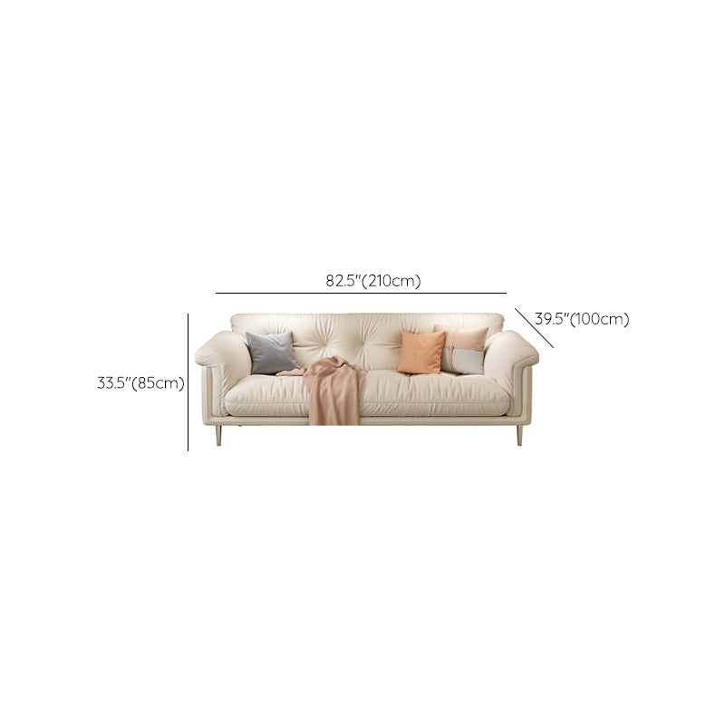 Modernistic Sofa Faux Leather Armless Sofa with Loose Back for Living Room