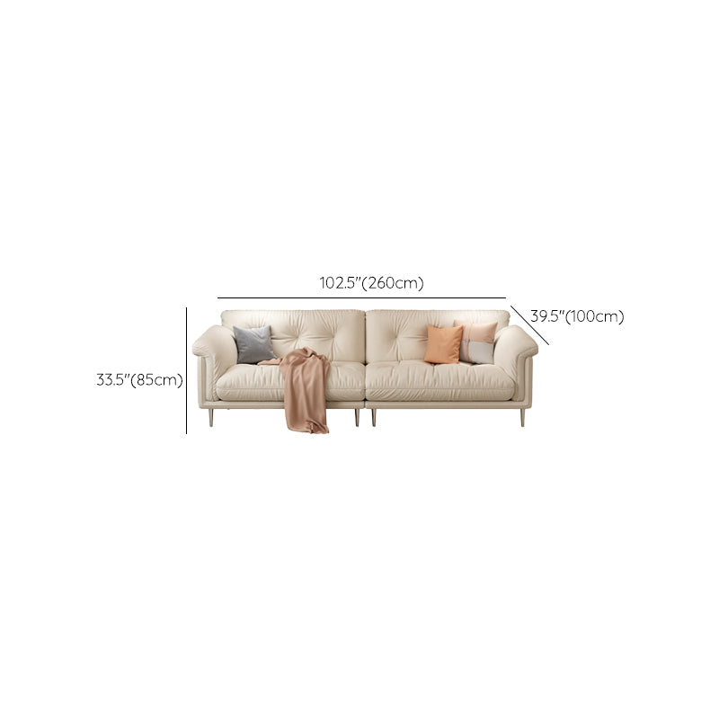 Modernistic Sofa Faux Leather Armless Sofa with Loose Back for Living Room