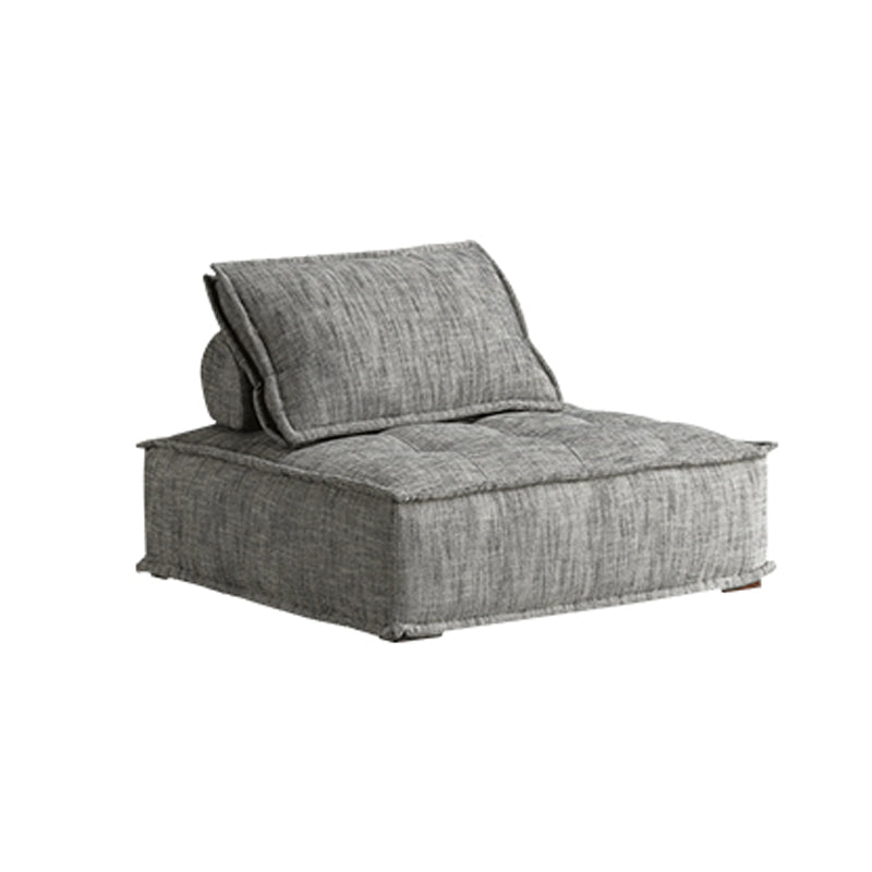 Modern Sofa with Bolster Pillows Armless Settee for Bonus Room