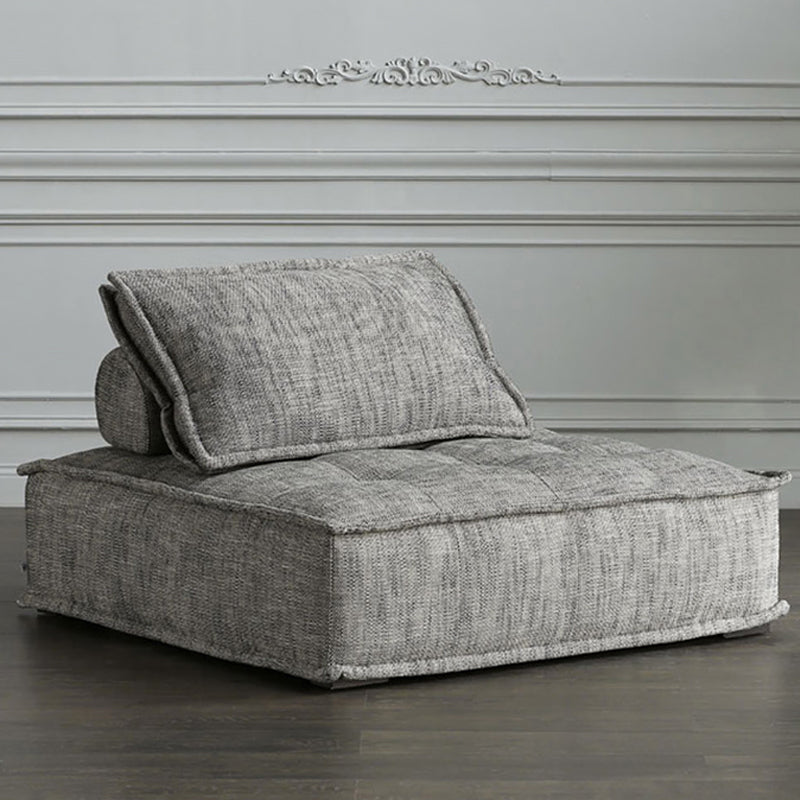 Modern Sofa with Bolster Pillows Armless Settee for Bonus Room