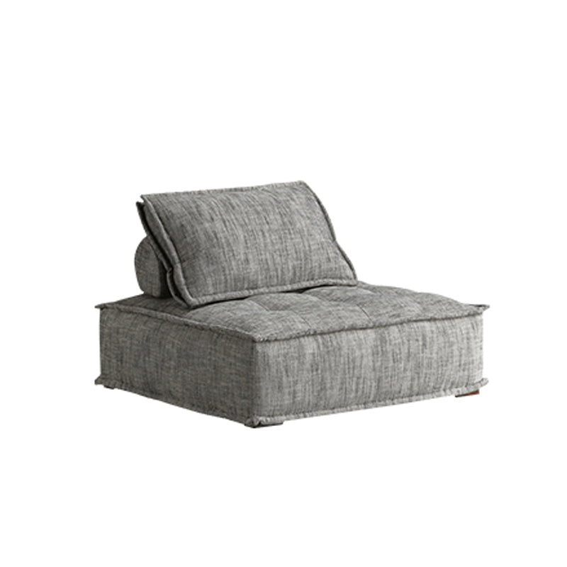 Modern Sofa with Bolster Pillows Armless Settee for Bonus Room